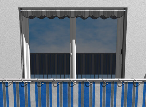 Balkonbespannung Standard Nr. 3100 Höhe 90 cm
