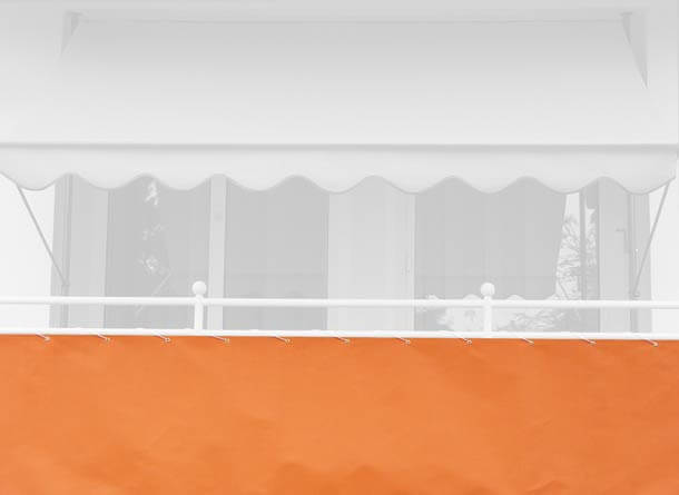 Balkonbespannung Standard uni orange Höhe 90 cm