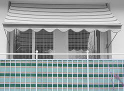 Balkonbespannung Exklusiv Nr. 9100 Höhe 75 cm Konfigurator