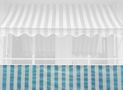 Balkonbespannung Standard blau-weiß Höhe 90 cm Konfigurator