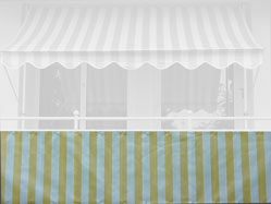 Balkonbespannung Standard gelb-weiß Höhe 90 cm Konfigurator