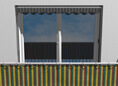 Balkonbespannung Design Nr. 5300 Höhe 75 cm