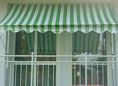 Klemmmarkise Design Grün-Weiss