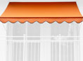 Markisen Tuch, Design Uni Orange Qualität PE-Gewebe