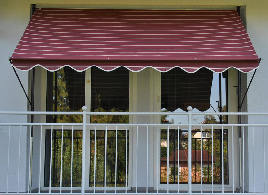 Balkon sichtschutz klemm markisen: klemm markise mit standrohren ...