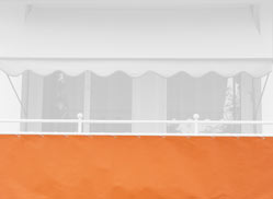 Balkonbespannung Design Uni Orange PE Höhe 75 cm