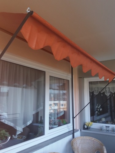 Klemmmarkise Design Uni Orange PE