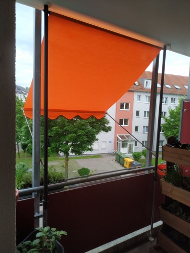  Klemmmarkise Design Uni Orange Dralon
