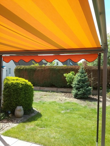 Klemmmarkise Design Uni Orange Dralon